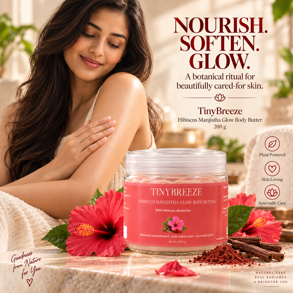 Hibiscus Manjistha Glow Body Butter – Deep Nourishment & Soft Radiant Skin | 200 g