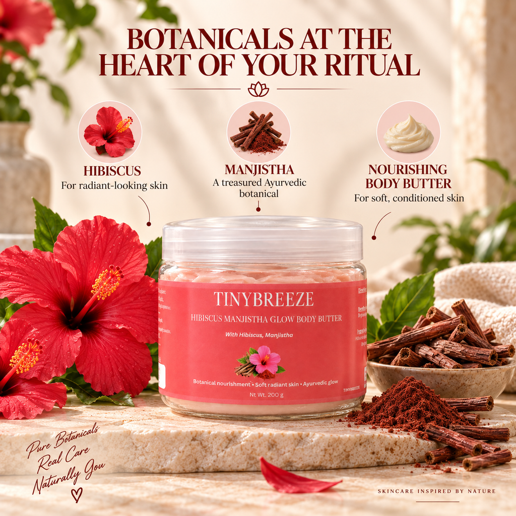 Hibiscus Manjistha Glow Body Butter – Deep Nourishment & Soft Radiant Skin | 200 g