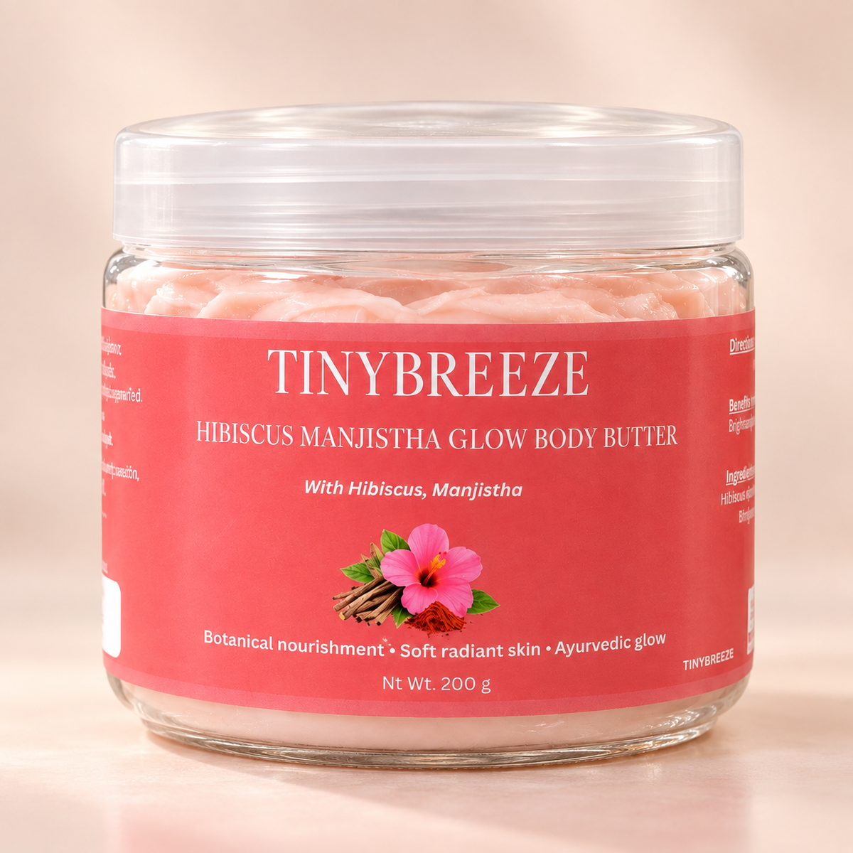 Hibiscus Manjistha Glow Body Butter – Deep Nourishment & Soft Radiant Skin | 200 g