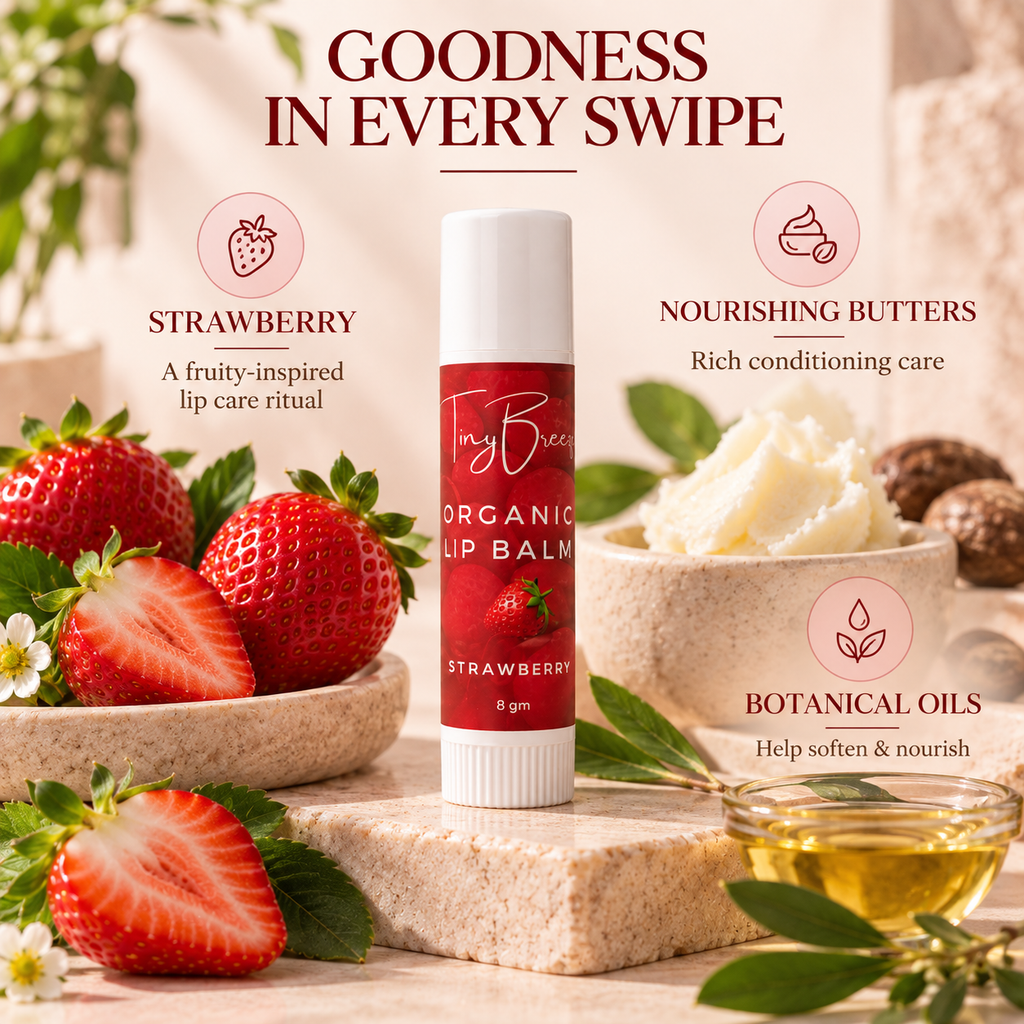 Strawberry Lip Balm – Moisturising & Nourishing Lip Care | 5 g