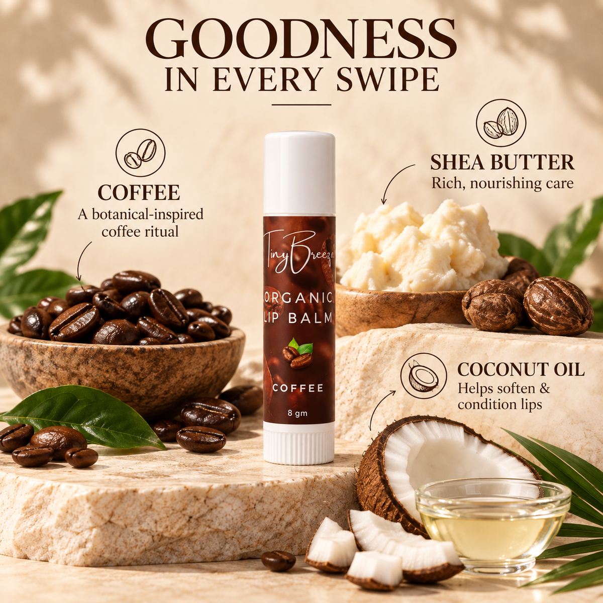 Coffee Lip Balm – Moisturising & Nourishing Lip Care | 5 g