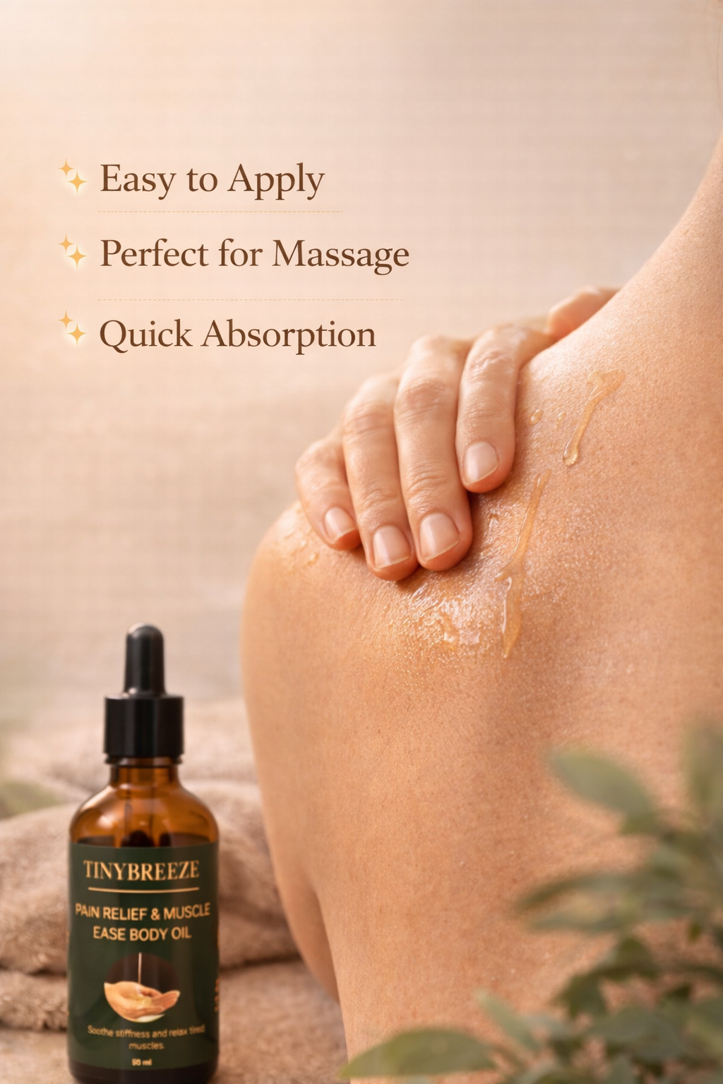 Pain Relief & Muscle Ease Body Oil | Natural Muscle Relaxing Massage Oil | Herbal Body Oil 50 ml