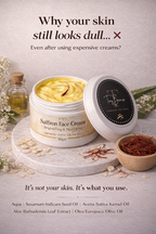 Original Kashmiri Saffron Face Cream, Homemade, with Pure Saffron Strands 50gm