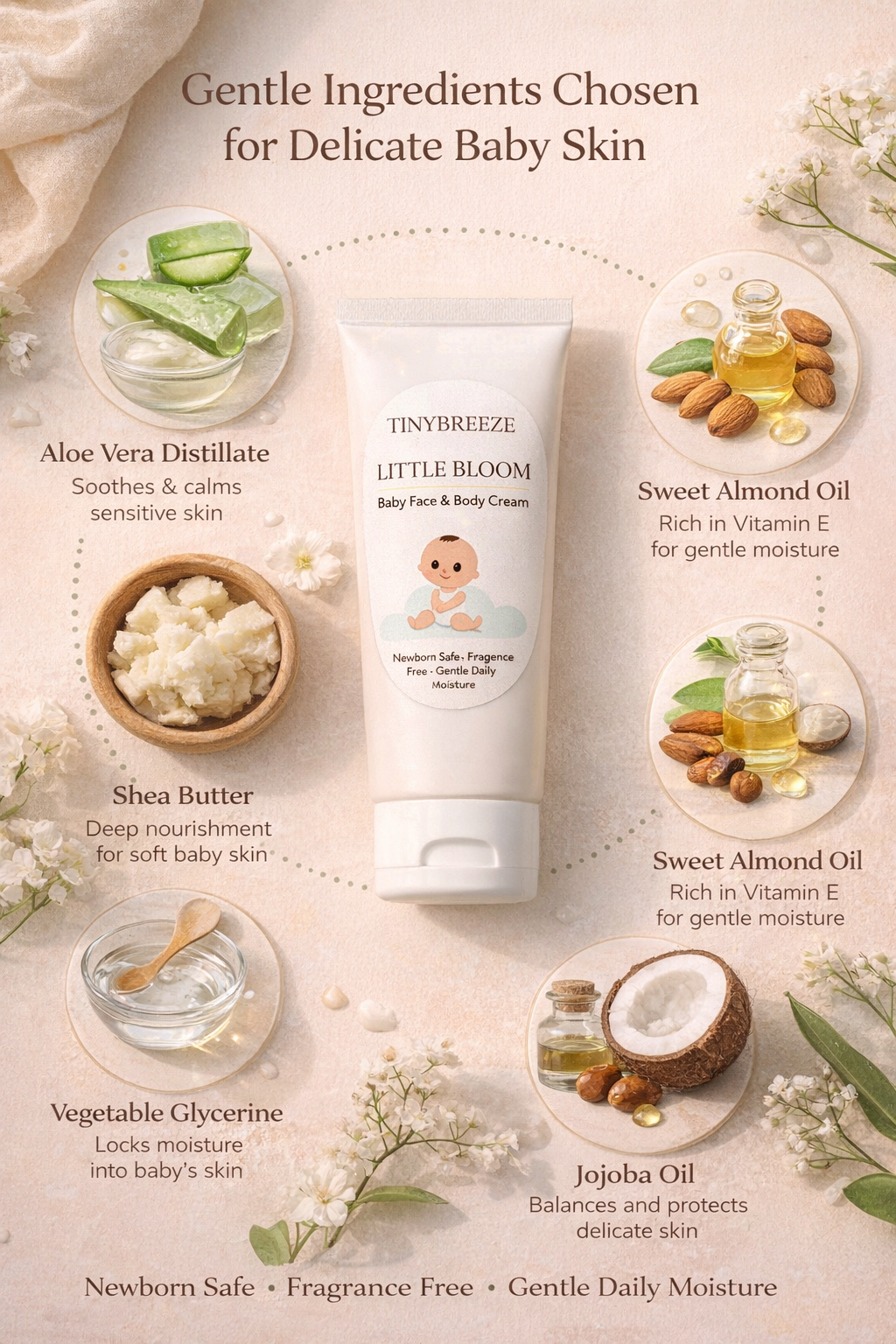 TinyBreeze Newborn Baby Essential Care Kit – Dermatologically Tested