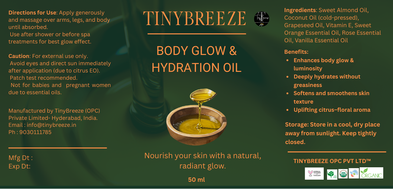 Body Glow & Hydration Oil | Natural Body Oil for Dry Skin | Deep Moisturizing Glow Oil || 50 ml