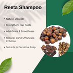 Reetha Natural Hair Shampoo, 200 ml, For Thick and Black Hair, All Hair Types