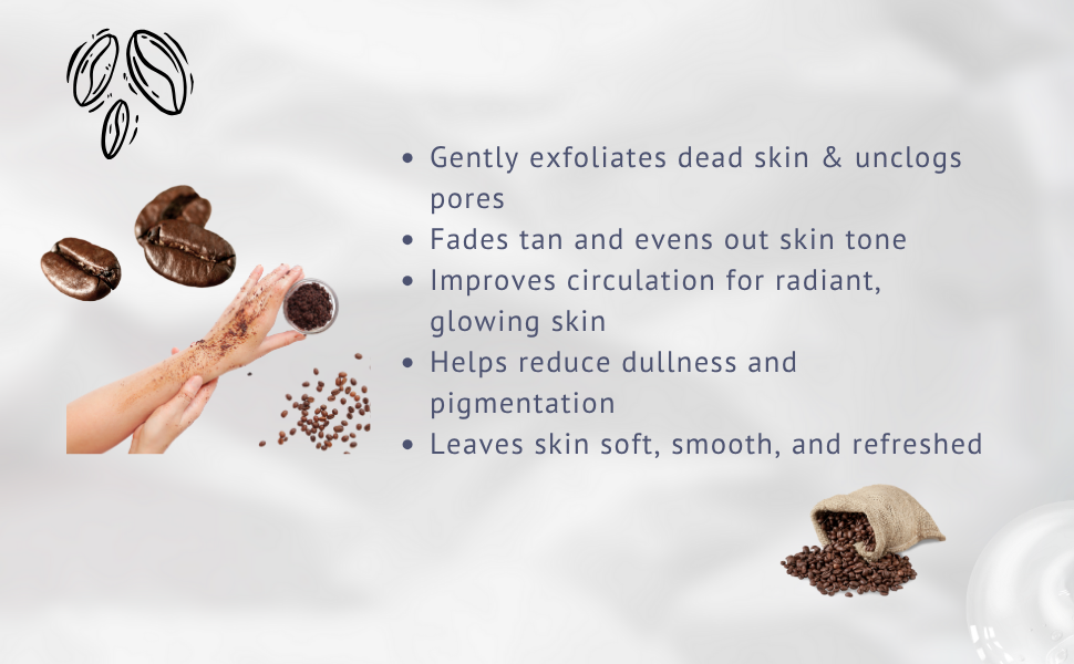 Coffee Face and Body Scrub | Tan Removal & Soft-Smooth Skin | Tan Bathing Scrub (200 gm)