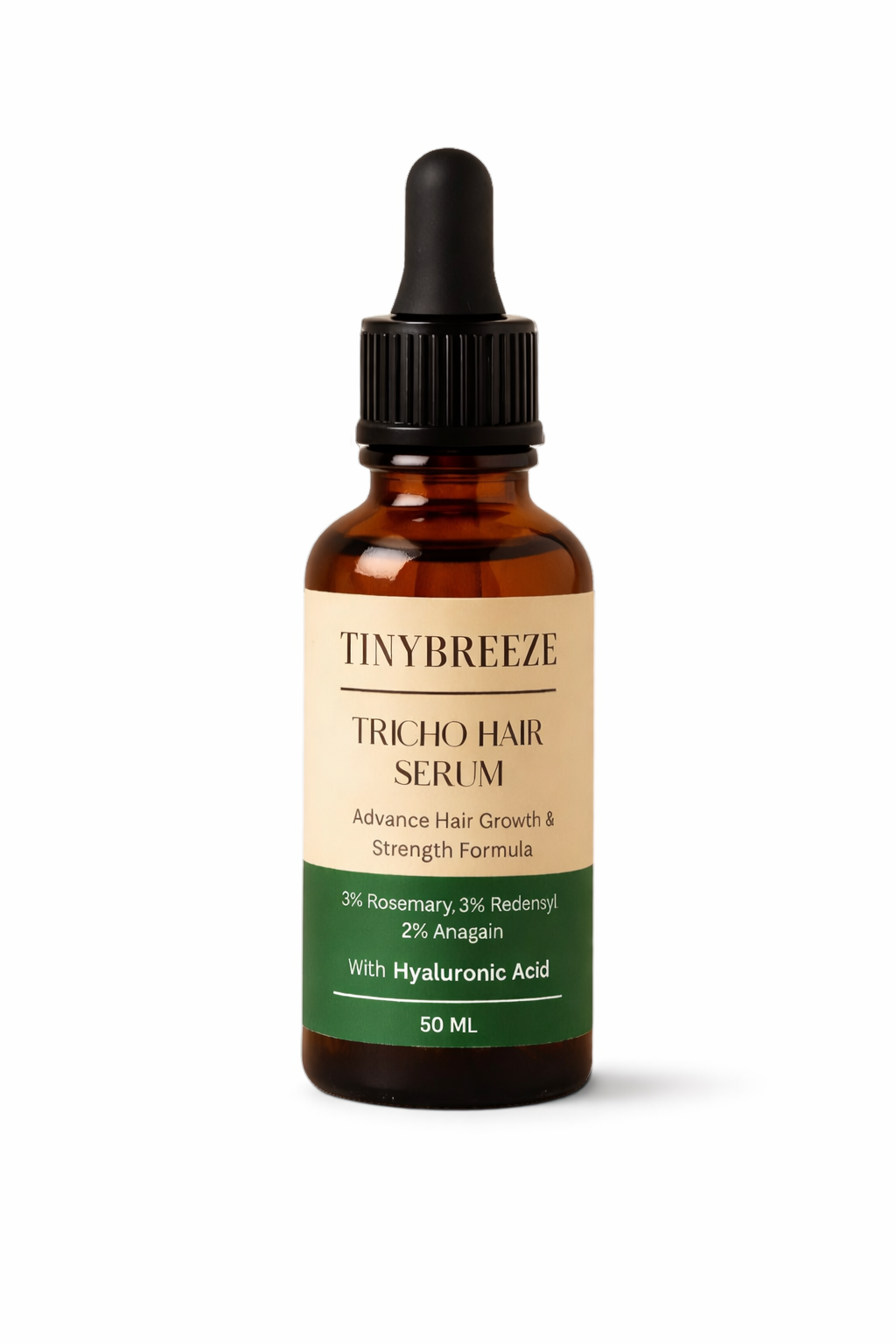 TRICHO Hair serum- 50 ml purely organic , Redensyl, Anagain, Rosemary, with Hyaluronic acid