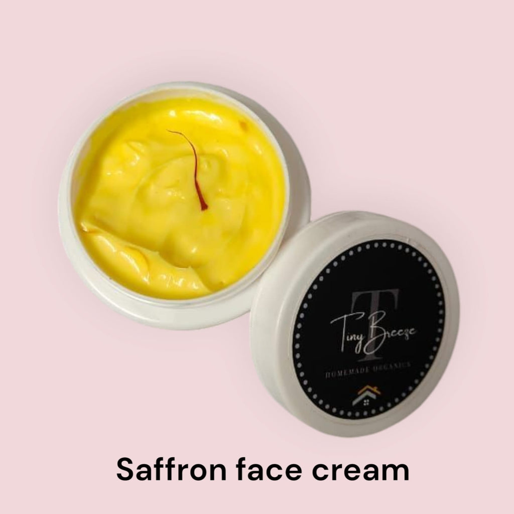 Original Kashmiri Saffron Face Cream, Homemade, with Pure Saffron Strands 50gm