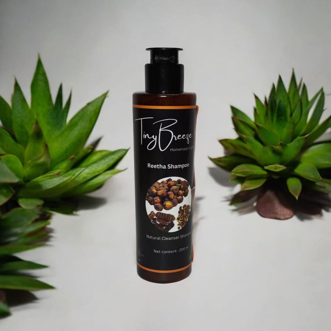 Reetha Natural Hair Shampoo, 200 ml, For Thick and Black Hair, All Hair Types