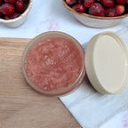 Raspberry Lip Care Set, Lip Scrub with Shea Butter and Cocoa Butter, Lip Balm