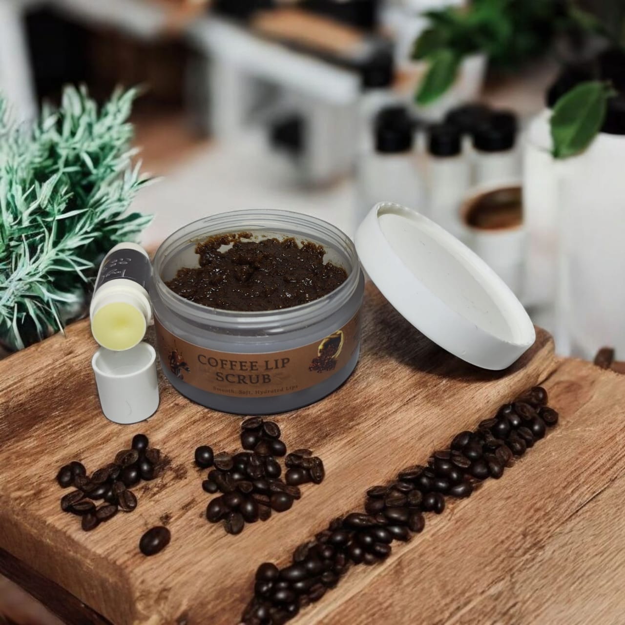 Coffee Lip Care Set- Arabica Coffee Lip Scrub & Organic Lip Balm