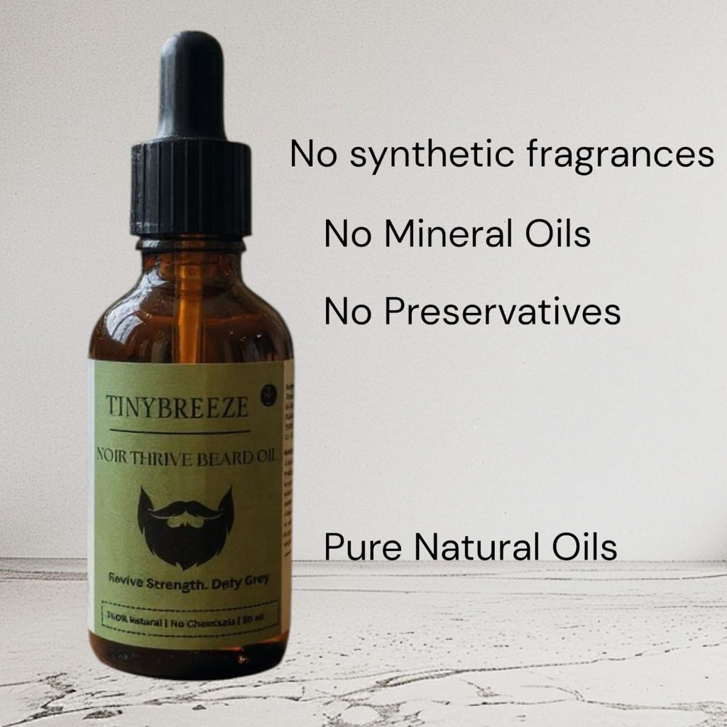 NoirThrive™ Beard Oil for Men – Growth | Thickness | Anti-Greying | Natural Conditioning – 50 ml | Paraben-Free | Cruelty-Free