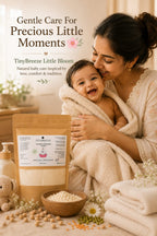 TinyBreeze Little Bloom Baby Bath Powder Gentle Herbal Bath Powder for Babies | Natural Daily Cleansing Care200gm