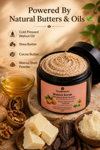 TinyBreeze Walnut Scrub Whipped Bath Butter - 200gm  | Deep Cleansing & Exfoliating Body Scrub | With Cold Pressed Walnut Oil