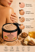 TinyBreeze Walnut Scrub Whipped Bath Butter - 200gm  | Deep Cleansing & Exfoliating Body Scrub | With Cold Pressed Walnut Oil
