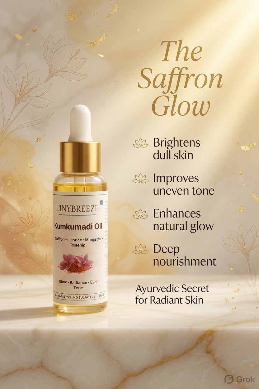 Kashmiri Saffron Skincare Kit | Kumkumadi Oil, Face Cream, Dark Spots Care, Skin Brightening