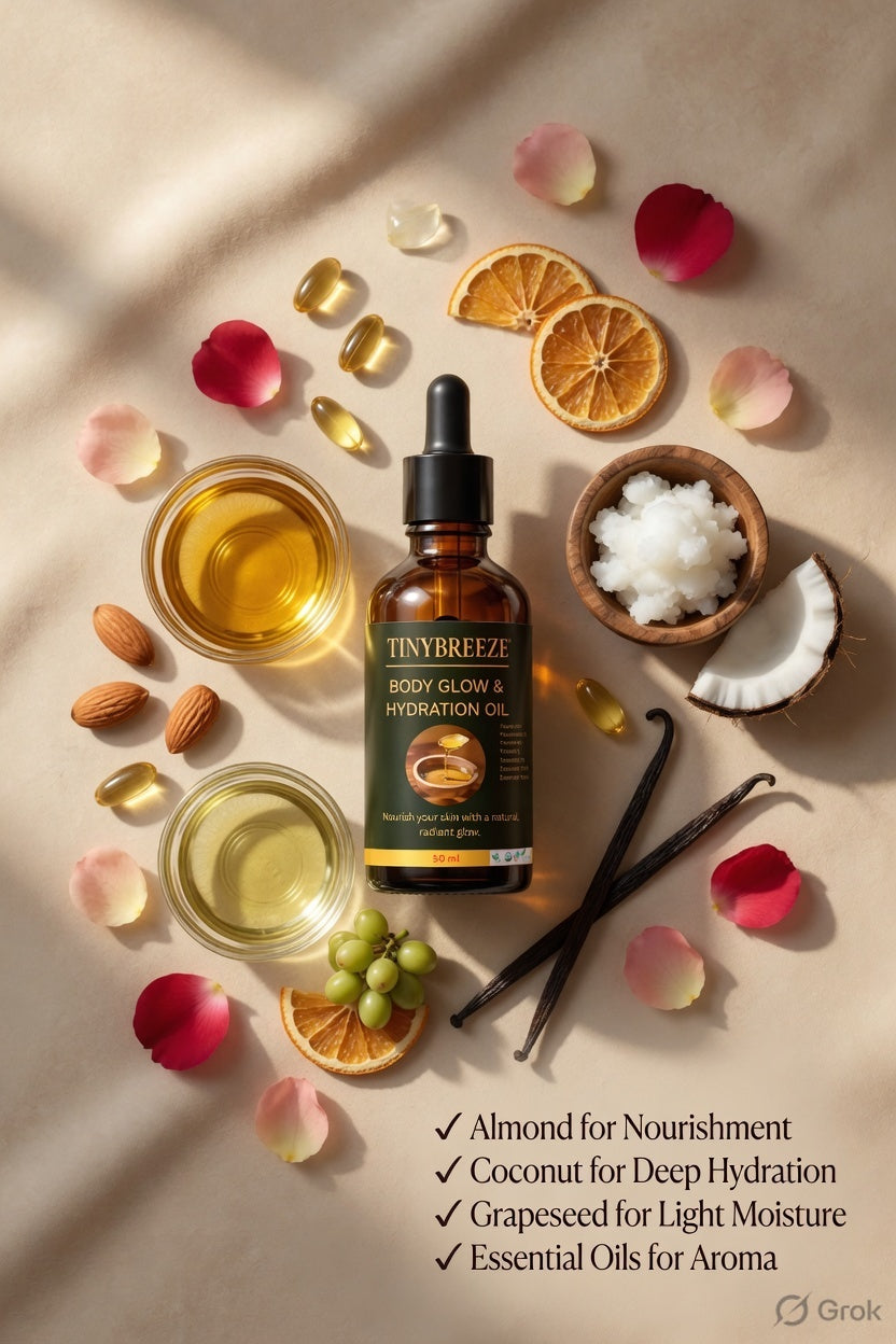 Body Glow & Hydration Oil | Natural Body Oil for Dry Skin | Deep Moisturizing Glow Oil || 50 ml