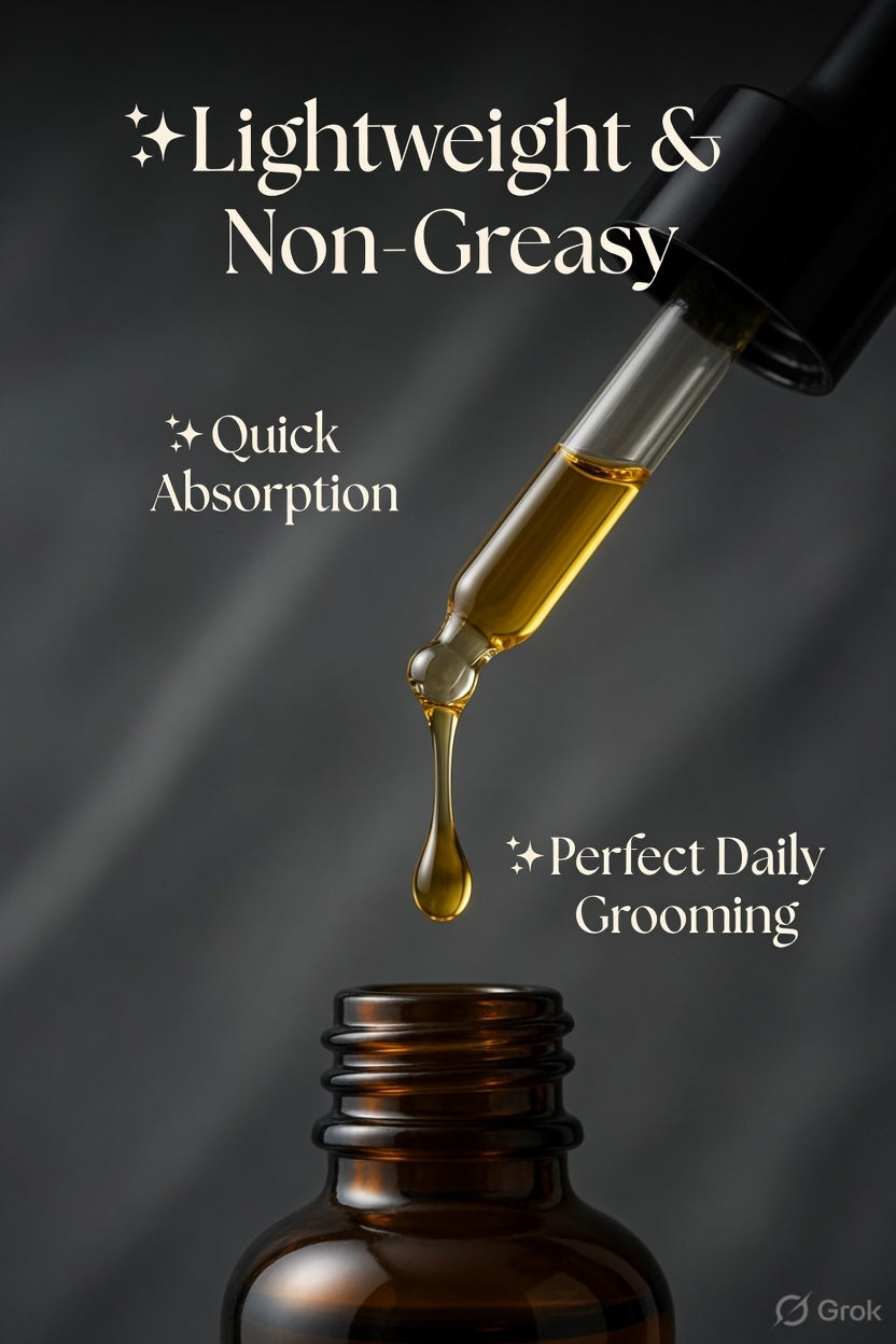 NoirThrive™ Beard Oil for Men – Growth | Thickness | Anti-Greying | Natural Conditioning – 50 ml | Paraben-Free | Cruelty-Free