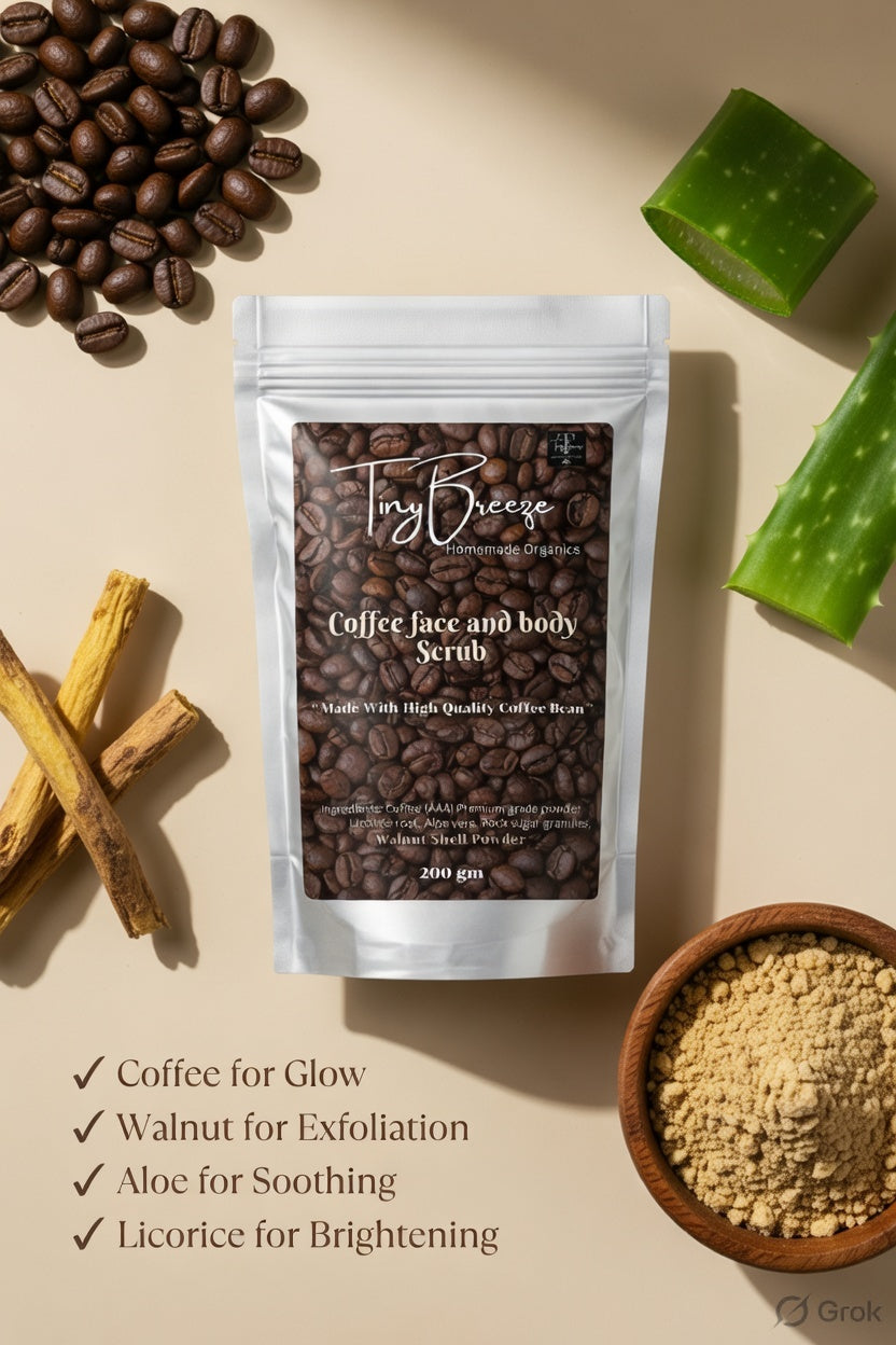 Coffee Face and Body Scrub | Tan Removal & Soft-Smooth Skin | Tan Bathing Scrub (200 gm)