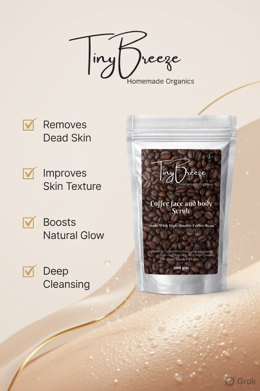 Coffee Face and Body Scrub | Tan Removal & Soft-Smooth Skin | Tan Bathing Scrub (200 gm)
