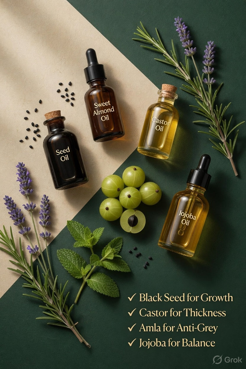 NoirThrive™ Beard Oil for Men – Growth | Thickness | Anti-Greying | Natural Conditioning – 50 ml | Paraben-Free | Cruelty-Free
