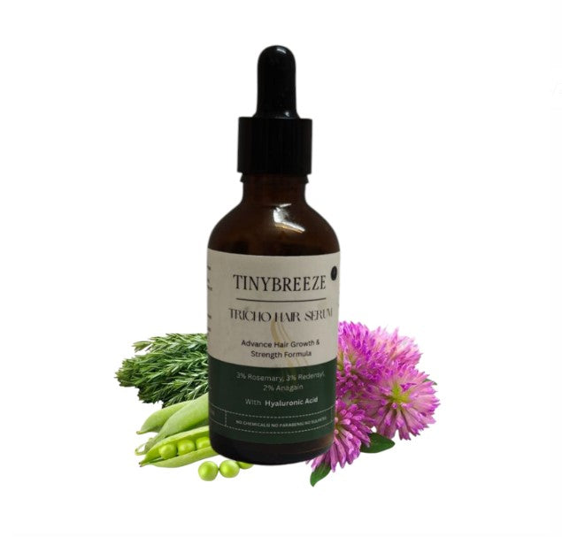 TRICHO Hair serum- 50 ml purely organic , Redensyl, Anagain, Rosemary, with Hyaluronic acid